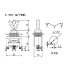 5pcs Toggle Switch Latching On-Off On-On On-Off-On E-TEN1021 1122 1221 1321 Power Button Switch 250V 15A Toggle Switch