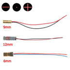 Laser Diode 650nm 5mW Red Point / Line / Cross Laser Module Head Glass Lens Focusable Industrial Class