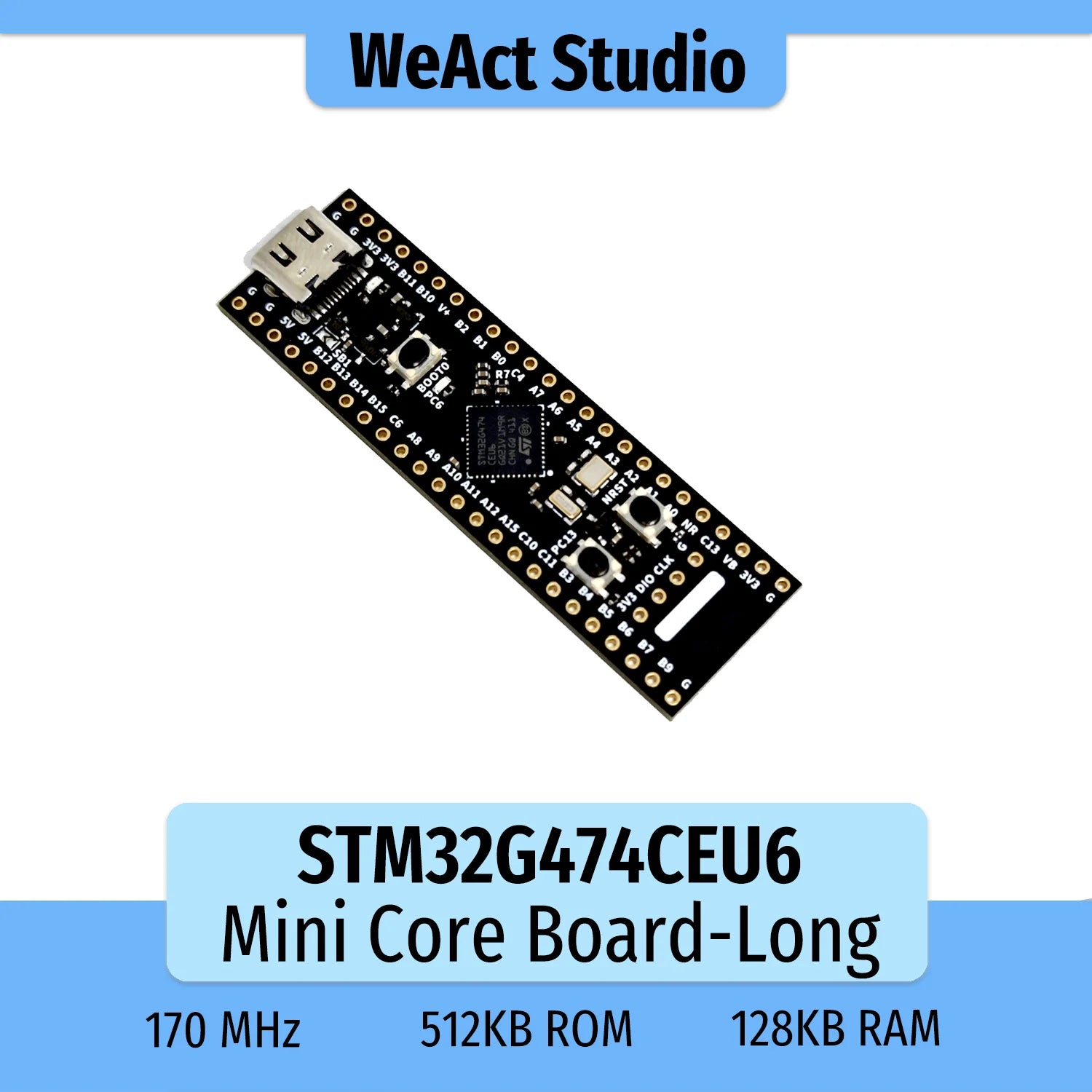 STM32G474CEU6 Long Type STM32G474CE STM32G474 STM32G4 ARM STM32 Minimum System Development Board Demo Board Core Board