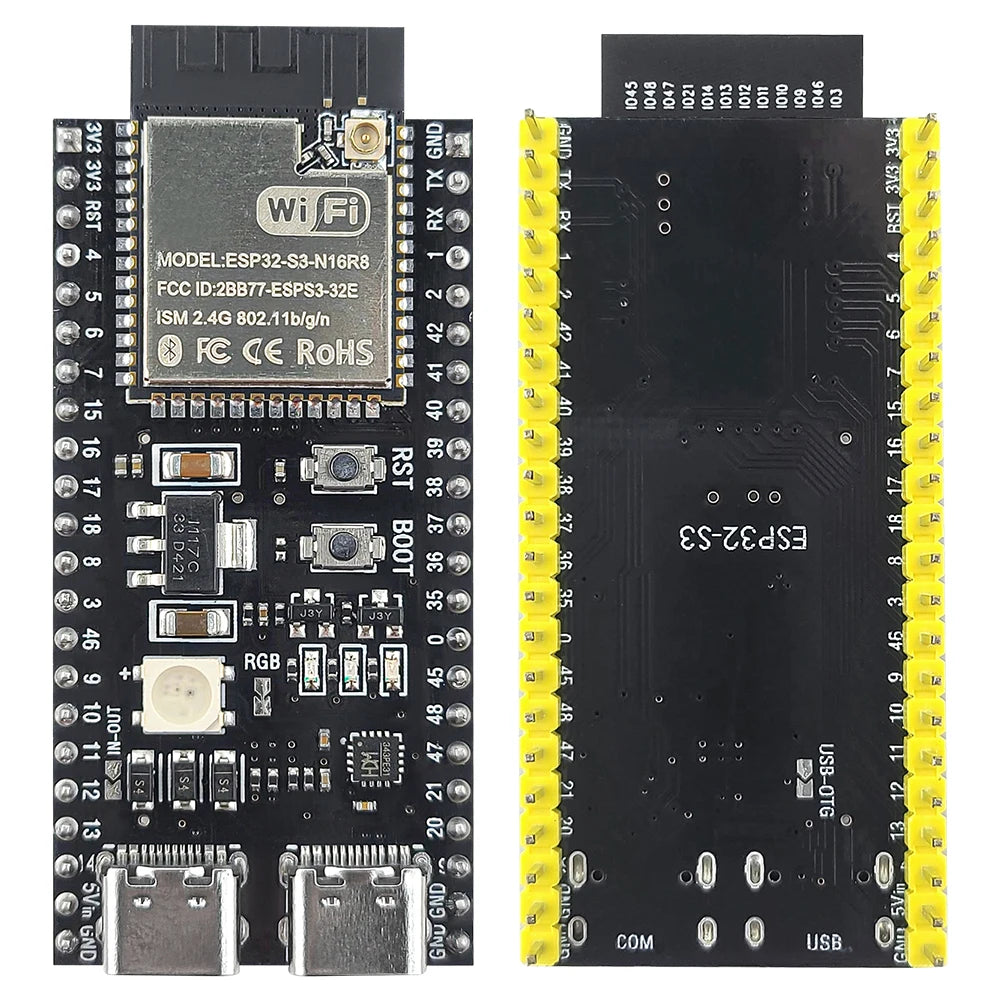 ESP32-S3 Development Board with Expansion Adapter Kit 2.4G Wifi BT Module MCU ESP32-S3 N16R8 44Pin Type-C ESP32-S3