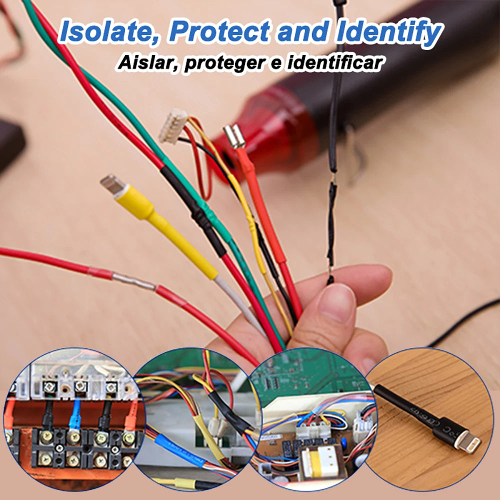 Heat Shrink Tube Kit Thermoresistant Tubing Heat Shrink Wire Wrapping Electrical Connection Cable Insulation Sleeved Protecter