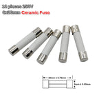 10pcs 5*20mm 6*30mm Glass and Ceramic Fuse 250V Fast Blow 0.1A 0.2A 0.5A 1A 2A 3A 3.15A 4A 5A 6A 8A 10A 15A 20A 25A 30A AMP FUSE