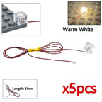 DIY 0.8mm Pin 1x1 1x2 1x4 Length 50cm SMD LED 2835  Remote Control Building Block Flash Lamp City Street Light Bricks
