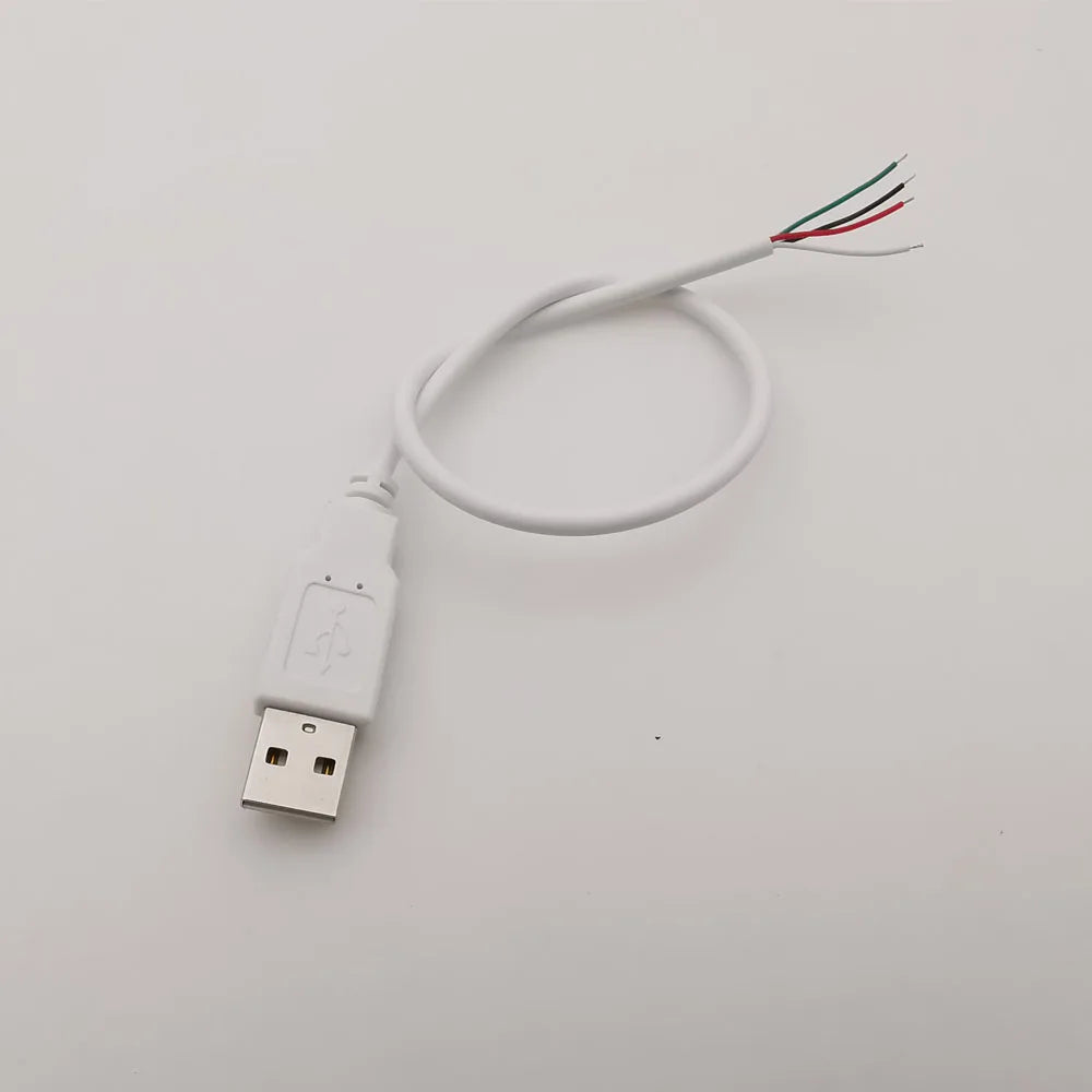2 Pin 4 Pin Wire 5V USB 2.0 A Male Female Power Plug Pigtail Cable Jack Charging Cord Extension Connector 0.3m 1m 2m