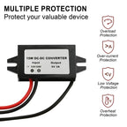 DC-DC 12V/24V to 5V Converter Buck Module Power Adapter USB-A Female/C Type/Dual USB/Open Wire Connector Waterproof Dustproof