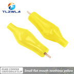 10PCS 5A Mini Copper Test Crocodile Clamp 28mm Flat-mouthed Dental Crocodile Clamp