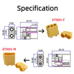 XT90 Male Female Connector Plug Welding Terminal Plugs for RC Lipo Battery Drone Boat Airplane Wire Cable Connectors Adapter