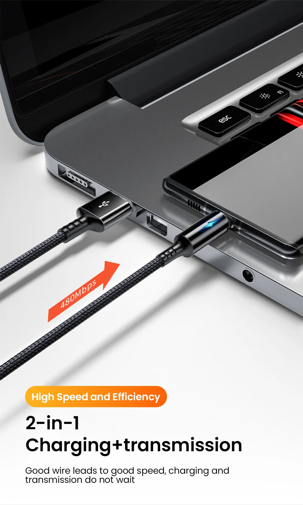 25cm Short USB Type C Cable 3A Data Micro USB Cable for iPhone Huawei Xiaomi Power Bank Fast Charging Data cable