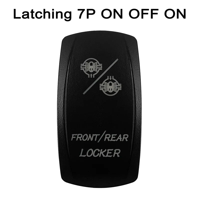 CUSTOM Dual RED Led Laser Etched Rocker Switch ON-OFF ON-OFF-ON (SPST DPDT) for ARB/Carling/NARVA 4x4 Caravan Accessories SUV