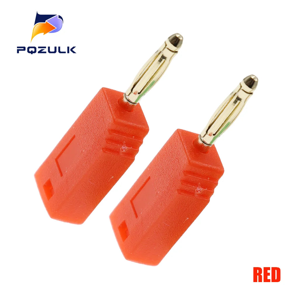 10PCS 2MM Male Retractable Tube Stackable Banana Plug Wire Solder Connector