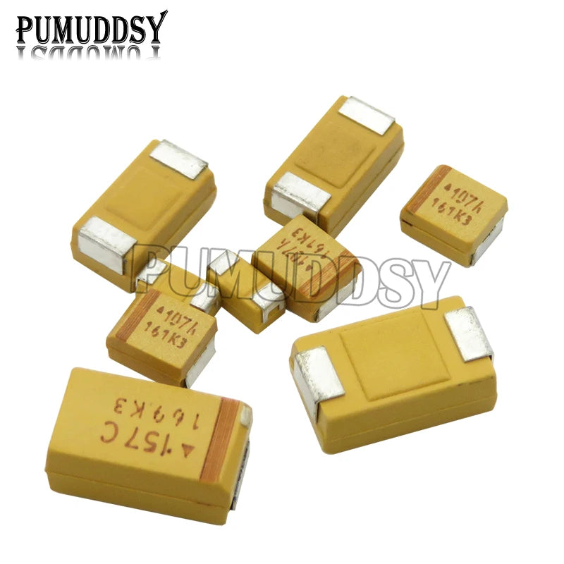10PCS A B C D Type Tantalum Capacitor 22UF 47UF 100NF 68UF 6.3V 10V 16V 25V 35V 50V/4.7/10/33/68/100UF A3216/B3528/C6032/D7343