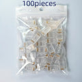 20/50/100PCS RJ45 Ethernet Connector Cables Module Plug Network RJ-45 Lan Crystal Heads Cat5 Cat5e Gold Plated Network Cable