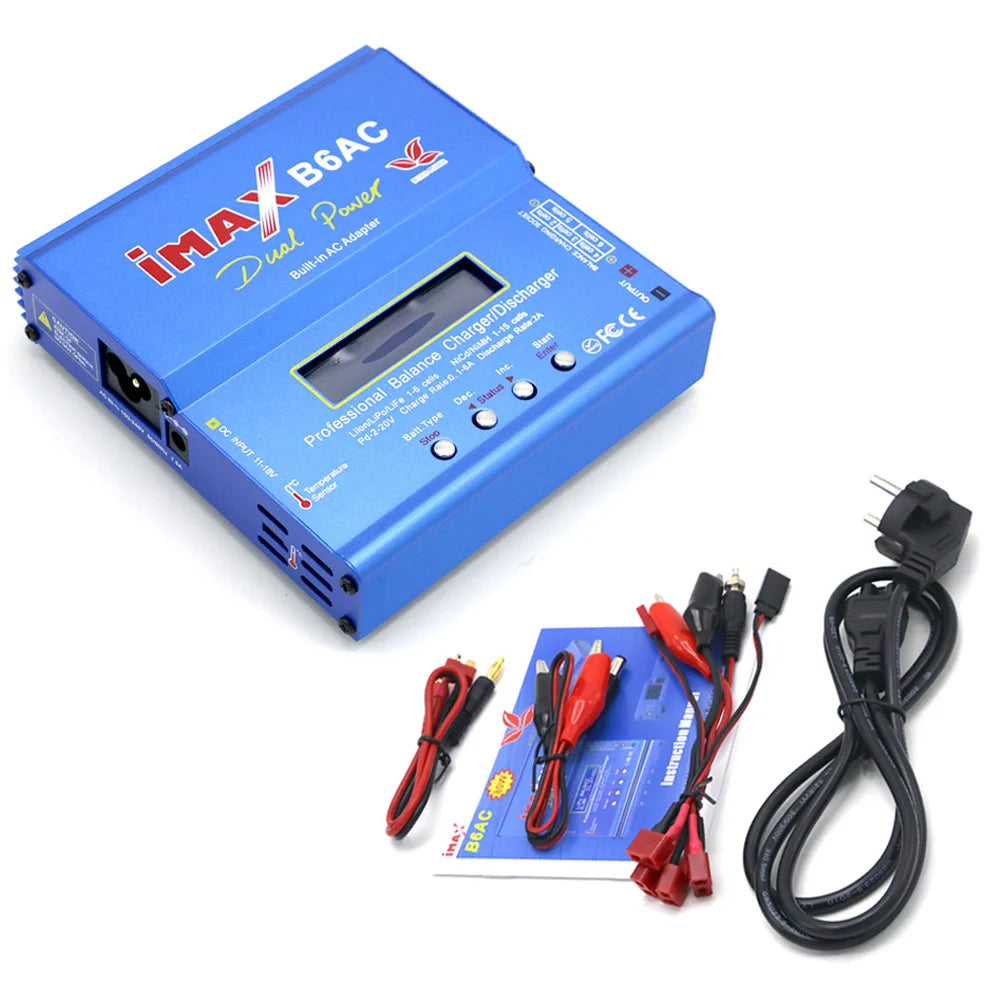 IMAX B6AC 80W 6A Lipo Battery Balance Charger LCD Display Discharger For RC Model Li-ion LiFe Nimh Nicd PB Lipo Battery Charging