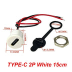 1/5PC 2/4/5Pin USB Type C Connector Type-C Female Socket With PH2.0 Terminal Nut Locking Plate Waterproof Fast Charging JackPort