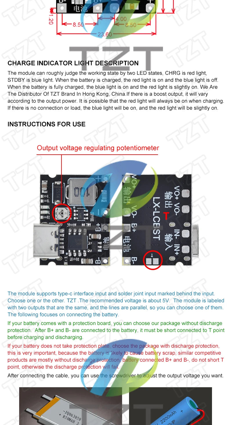 1/2/5PCSType-C USB Lithium Li-ion 18650 3.7V 4.2V Battery Charger Board DC-DC Step Up Boost Module TP4056 DIY Kit Parts