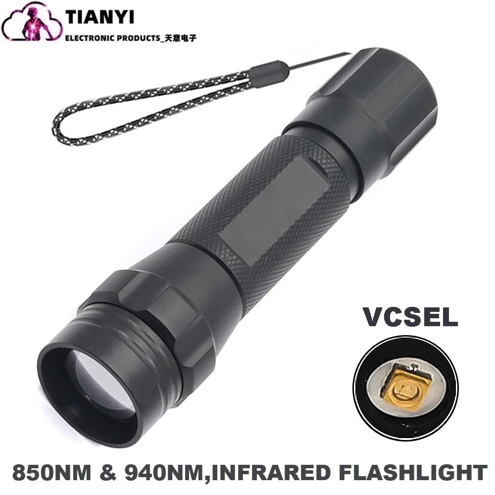 IR 850nm&940nm Latest Infrared Chip LED Zoom Night Vision Infrared Fill Light Tactical Hunting Zoom Flashlight IR Lighting Light