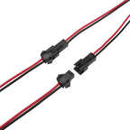 JST SM 2 Pin Male Plug to Female Jack Wire Connector SM 2P Plugs Socket Cable Pigtail Length 10CM 15CM 20CM for LED Light Strips