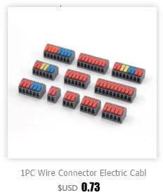 1PC Wire Connector Electric Cable Led Conectors Fast Terminals Blocks Docking Butt Household Electrician Tools For 4mm² 6mm²