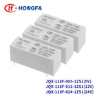10Pcs New HF Relay JQX-118F-005-1ZS1 JQX-118F-012-1ZS1 JQX-118F-024-1ZS1 HF118F 012 1ZS1 10A 5PIN 5V 12V 24V power relay