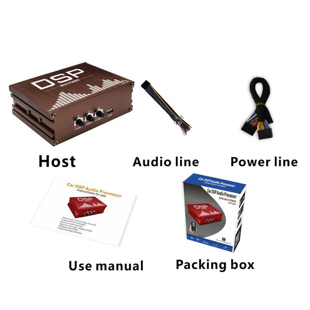 4x50W Car DSP Digital Audio Processor Support APP Control DSP Car Power Amplifier Audio Digital Sound Processor Car Accessories