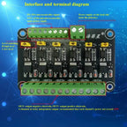 6 Channel MOS FET Module Optocoupler Isolation MOSFET Driver Board 3.3V 5V for Arduino PLC Microcontroller