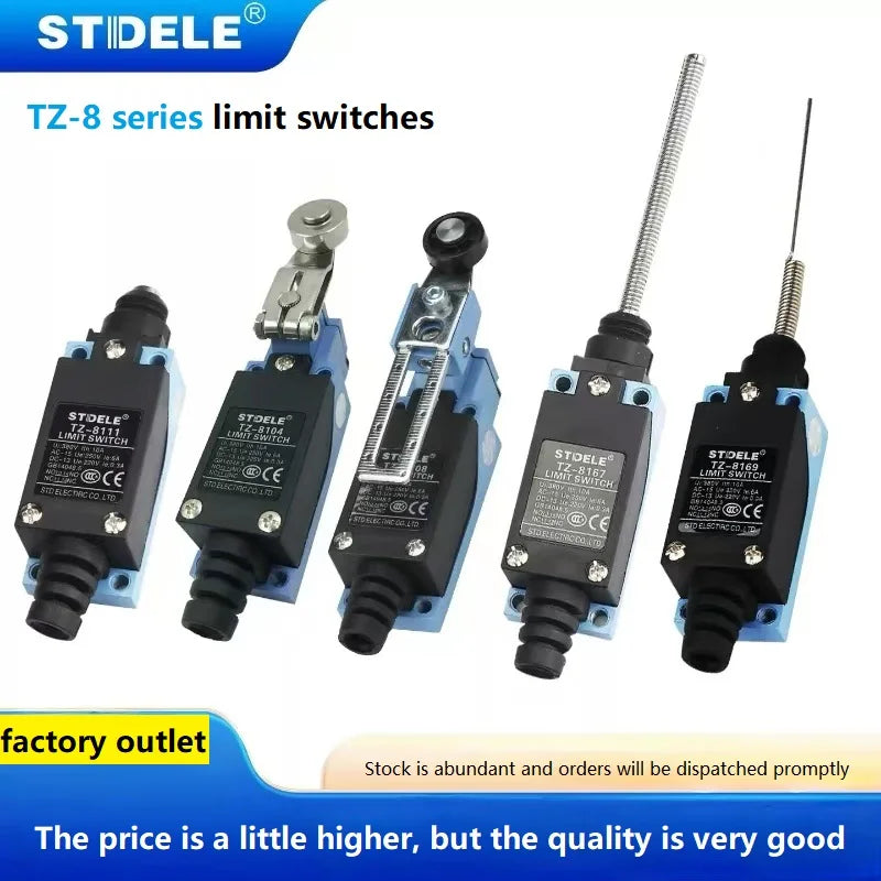 High-Quality Water and Oil Proofing Limit Switches TZ-8104, TZ-8108, TZ-8111, TZ-8122, Small Contact Type Limit Switches