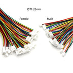 10pcs 20cm JST1.25 PH2.0 XH SM2.54 2P3P 4P 5P 6P Male Female Plug Butt-joint Aerial Docking Crimp Terminal Wire Cable Connector