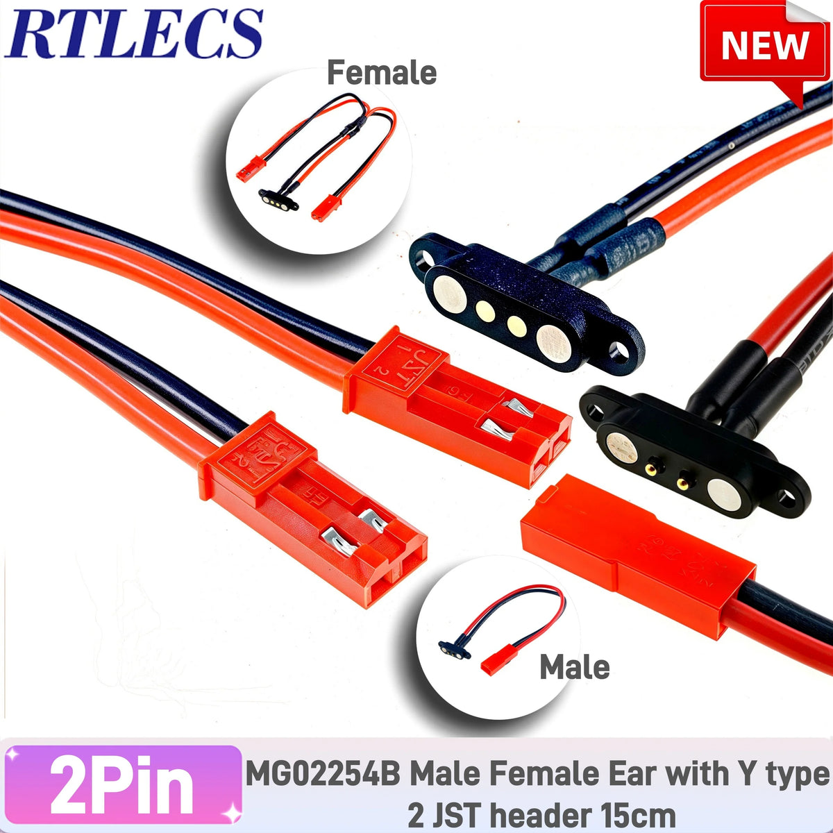 1/5 Pairs Magnetic Snap-on JR Servo Extension Cable for RC Drone Glider Airplane Models 60 CoresDIY Upgrate