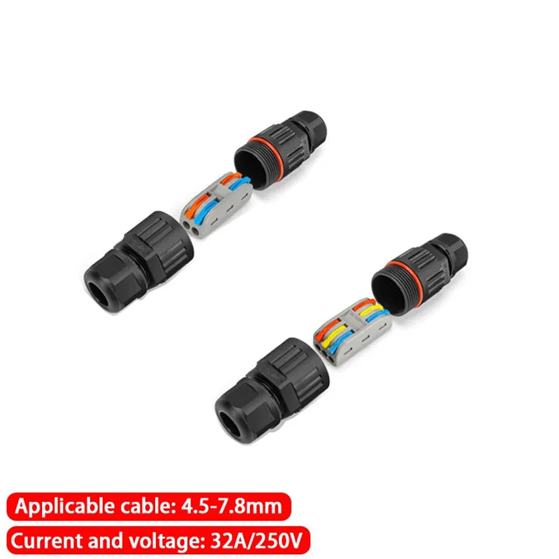 IP68 Waterproof Joint Wire Quick Connection Connector 2/3 Pin Solder Less LED Lamp Wiring Outdoor Rainproof Terminal New