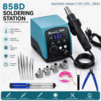 750W 858D hot air gun LED Digital BGA rework Lead-free soldering station SMT desoldering station Temperature storage 110V-120V