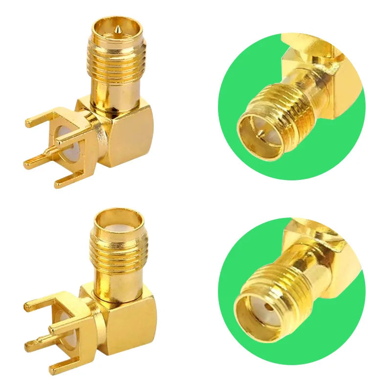 5/20/50PCS SMA-KWE SMA Female Plug Adapter Solder Edge PCB Mount Connector Right Angle RF Coaxial