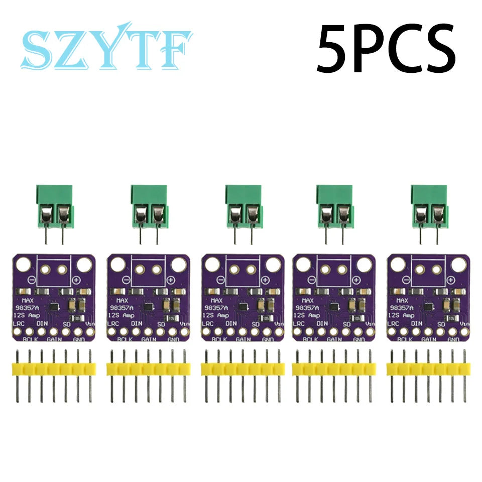 1-20pcs MAX98357A I2S Class D Audio Amplifier – 3W Digital Power Module for DIY Speakers & Smart Voice Systems