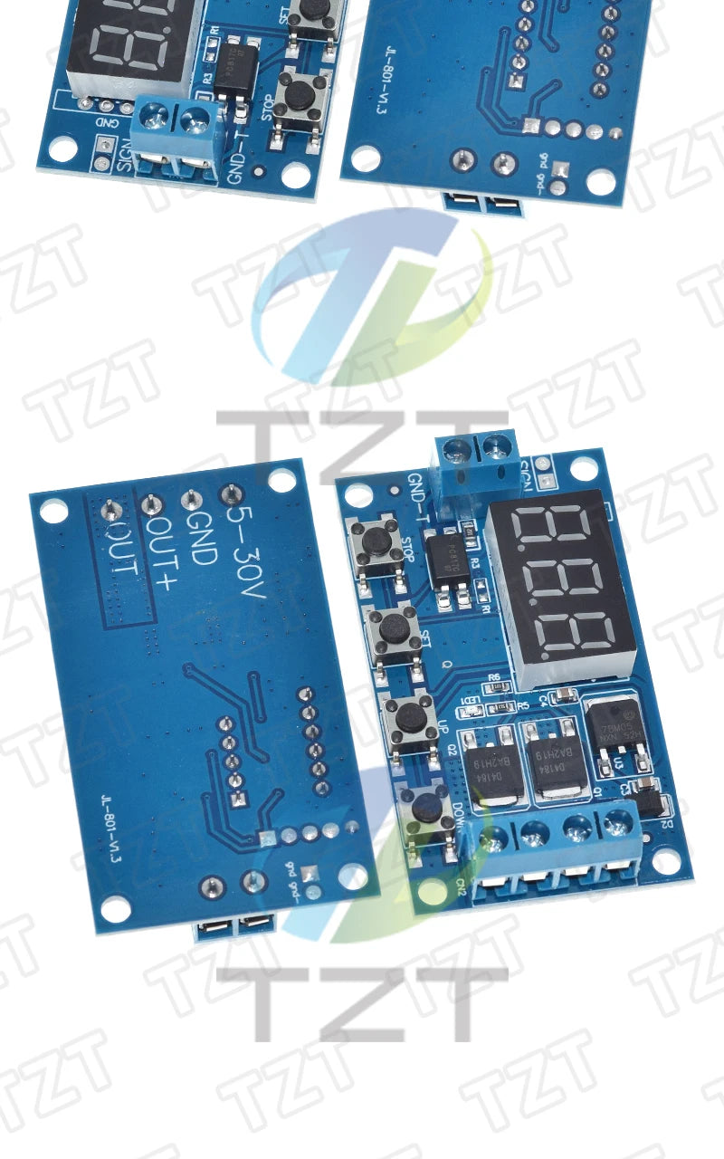 1/3PCS DC 12V 24V Dual MOS LED Digital Time Delay Relay Trigger Cycle Timer Delay Switch Circuit Board Timing Control Module DIY