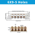 OMCH Terminal Bar 7x10 9x14mm Brass Ground Neutral Block High Conductivity Bridge Connector for Power Distribution Cabinet