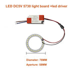 DC5V LED Light Beads Light Source SMD 2835/5730 LED Ring Board Aluminum Lamp Plate Accessorie 10W 12W with SM Female and Driver