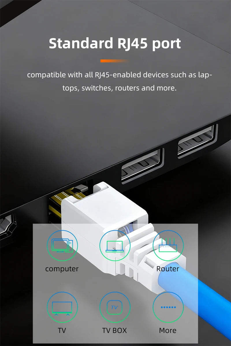 BYXGD Toolless RJ45 Connector Reusable 100/1000Mbps Shielded Cat5e Tool Free Plug