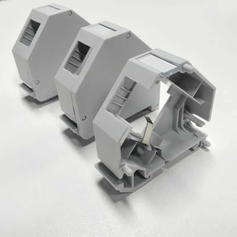 Housing Din-Rail Mounting RJ45 Keystone Jack Holder For Module Labeling Field Earth Spring IP20 Dust-Proof Laptop Box
