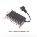 2X 3X 4X 6X 8X AA USB Battery Case With Power Switch With USB Socket AA Battery Box for 5V LED Strip Lights Mini Power Supply