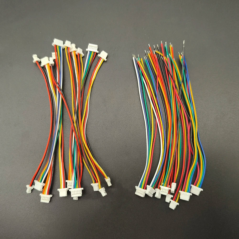 10/20Pcs JST SH1.0 SH 1.0mm Wire Cable Connector 2/3/4/5/6/7/8Pin Terminal Plug Electronic Line 28AWG 10cm Single/Double Head