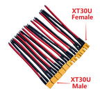 XT30U XT30 Plug Male and Female Connector with 100mm 16AWG Wire Cable for QuadcopterRC Fixed wing Lipo Battery FPV Drone charger