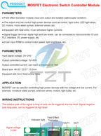 GREATZT DC 5V-36V Electronic Pulse Trigger Switch Control Panel MOS FET Field Effect Module Driver For LED Motor Pump