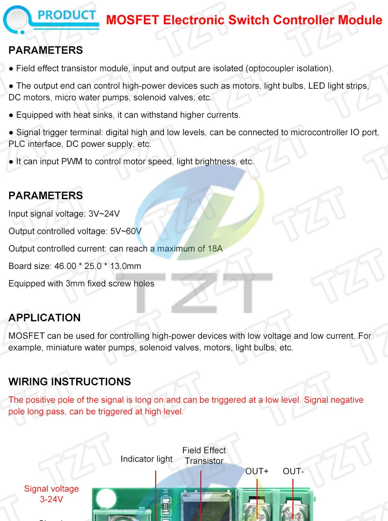 GREATZT DC 5V-36V Electronic Pulse Trigger Switch Control Panel MOS FET Field Effect Module Driver For LED Motor Pump