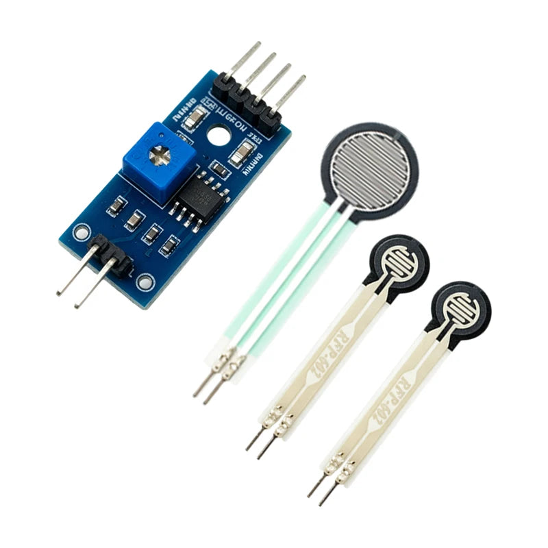 FSR402 RFP602 Piezoresistive Pressure Sensor Kit, Force Sensitive Resistor Module With Voltage Conversion Board For Arduino DIY