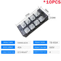 10PCS 600V 15A Barrier Strip Terminal Block Wire Connector TB-1503 TB1504 TB1505 TB1506 TB-1510 TB-1512 TB-2503-2504-2506-2508