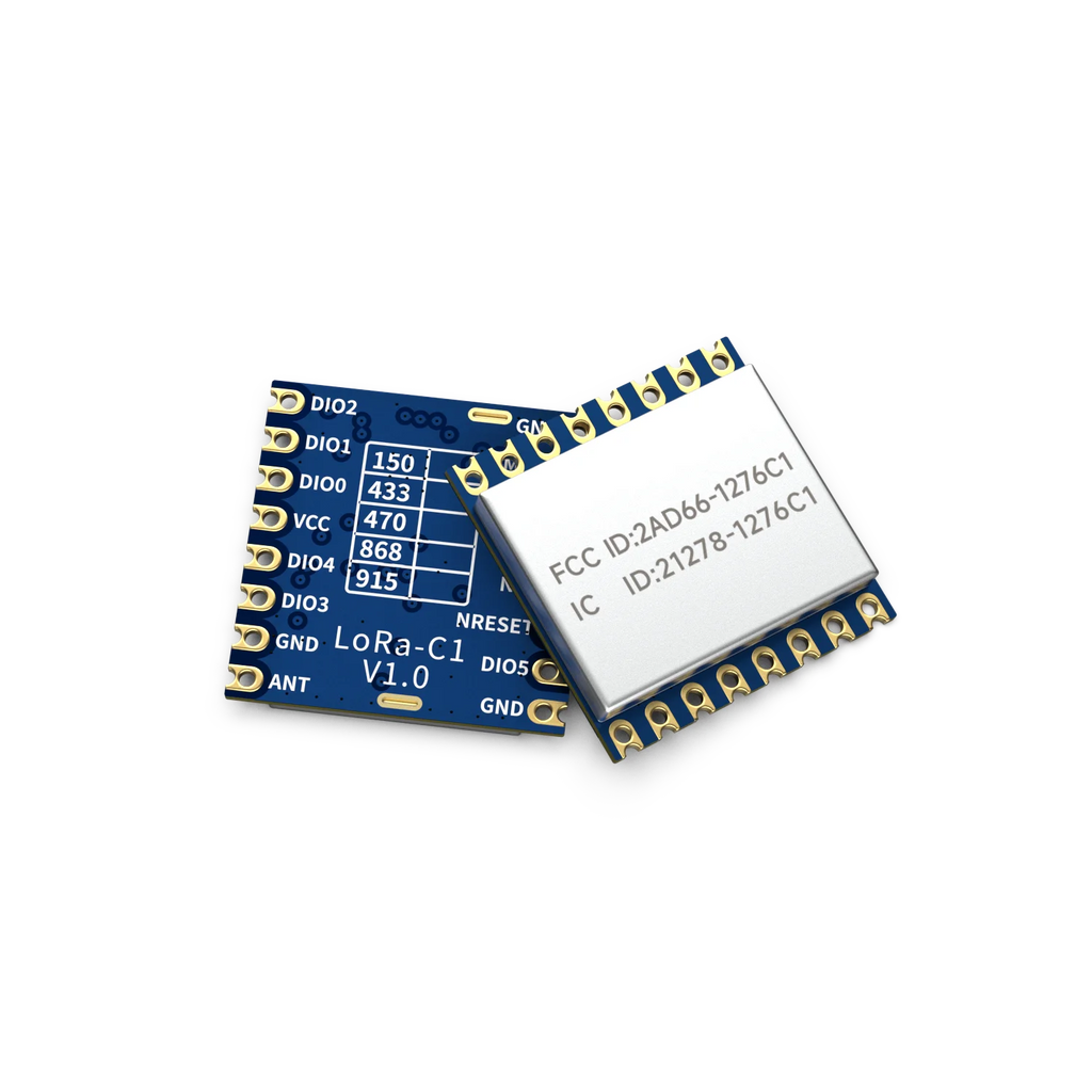 2pcs/lot LoRa1276-C1 - FCC ID / CE-RED Certified 915MHz | 868MHz 100mW SX1276 Chip Long Range 4Km RF Wireless LoRa Module