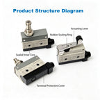 CNTD CZ‑7120 Limit Micro Switch TZ AZ‑7120 Equivalent High Roller Short Lever 10A 250V 1NO 1NC IP64 Snap Action 100% GENUINE
