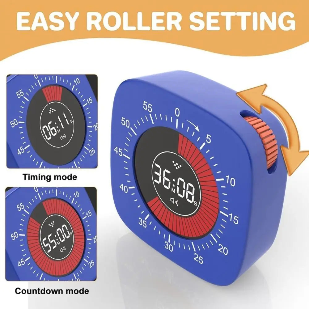 Rechargeable Visual Timer Digital 60 Minutes Timing Silcent Timers Mechanical Dual Time Clock Countdown Timer Teaching