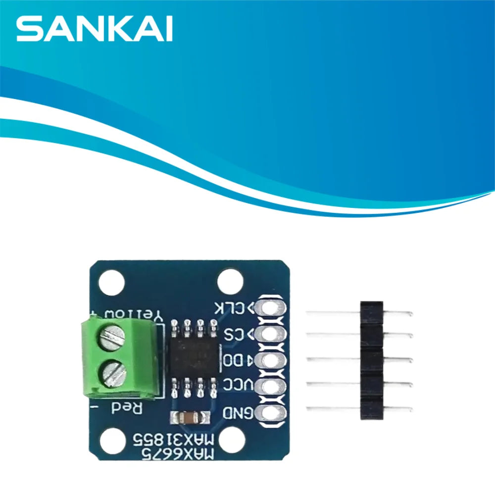 MAX31855 Thermocouple-to-Digital Converter Board, K-Type, SPI Interface for Arduino