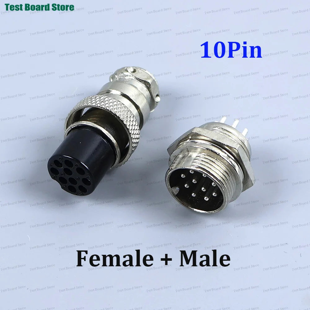 1/5/10Set GX16 Aviation Connector 2 3 4 5 6 7 8 9 10 Pin Male Plug Female Socket Waterproof Circular Connector