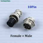 1/5/10Set GX16 Aviation Connector 2 3 4 5 6 7 8 9 10 Pin Male Plug Female Socket Waterproof Circular Connector